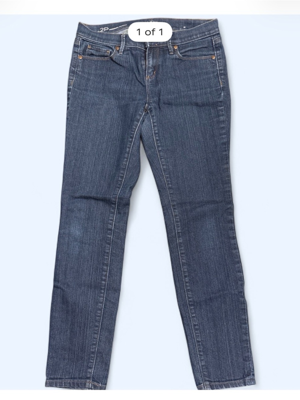 LOFT Dark Blue Straight-Leg Jeans
